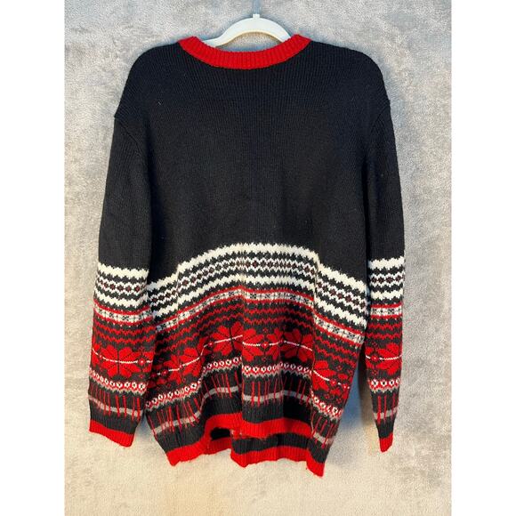 Karen Scott Wool Blend Sweater 1X Ugly Christmas Sweater Holidays Snowflakes - Picture 1 of 6